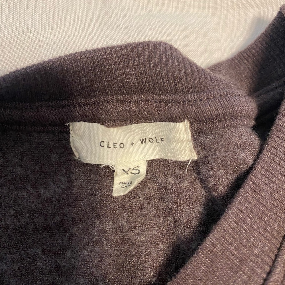 Cleo +Wolf  Women's Brown Graphic Crop Top - Picture 5 of 6